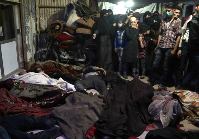 Ataque con gas sarín y gas cloro deja mas de 80 muertos en Siria